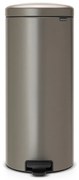 Кош за боклук с педал Brabantia NewIcon 649057, 30 л, Плавно затваряне, Противоплъзгаща основа, Сив