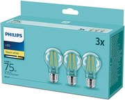 КОМПЛЕКТ 3x LED крушки VINTAGE Philips E27/8,5W/230V 2700K