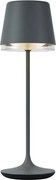 Настолна лампа тъмно сива вкл. LED IP65 акумулаторна със станция за зареждане - Bass