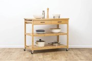 Кухненска количка 5five Linha, Бамбук, 4 нива, Kitchen Island