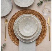 Комплект за хранене 24 бр сив/порцелан