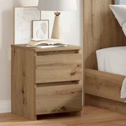 855848 vidaXL Нощно шкафче, дъб артизан, 30x30x40 см, инженерно дърво