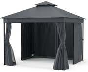 Blumfeldt Беседка Mondo Dual 3x3 с двоен покрив и мрежа против насекоми