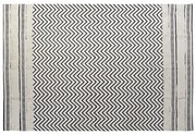 Килим DKD Home Decor Черен Зиг-Заг Бял (160 x 226 x 0,7 cm)