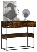 849176 vidaXL Конзолна маса, опушен дъб, 90x35x80 см, инженерно дърво