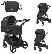 Комбинирана бебешка количка ADRIA LORELLI - черна