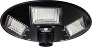 LED соларна улична лампа със сензор LED/22W/6V 6500K IP65 черна + дистанционно управление