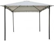 Градинска шатра с черна рамка 3м - бежов плат