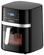 Разопакован: Фритюрник с горещ въздух AirFryer Rosberg R51980CB, 1800W, 8 л, 7 програми, Таймер, Черен
