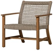 Бежово-естествено градинско кресло от масивно дърво Copper – Exotan