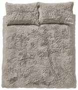 Кафяво двойно спално бельо от микроплюш 200x200 cm Cuddly – Catherine Lansfield