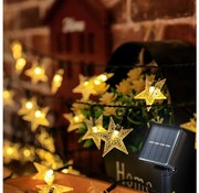 Brilagi - LED соларна декоративна верига STARS 50 LED/8 функции 7м IP65 топло бя