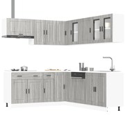 3314937 vidaXL Комплект кухненски шкафове от 11 части Porto, инженерно дърво