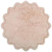 Светлорозов ръчно изработен памучен кръгъл килим подходящ за пране ø 110 cm Sweet April Nude – Nattiot