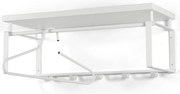 Бяла метална стенна закачалка с рафт 70 cm Rex – Spinder Design