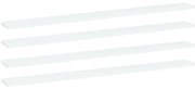 805362 vidaXL Рафтове за етажерка, 4 бр, бели, 100x10x1,5 см, ПДЧ