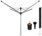 Външен простор Brabantia Lift-O-Matic Advance 90300253, 50 м, Регулируема височина, Котва за бетониране, Калъф, Торба с щипки, Резистентен на корозия, Инокс