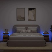 Sonata H Нощни шкафчета с LED 2 бр, 35x39x55 см, инженерно дърво