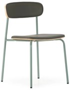 Тъмнозелени тапицирани трапезни столове в комплект за подреждане 2 бр. Saula – Marckeric