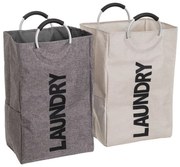 Сиво-бежови текстилни кошове за пране в комплект от 2 бр. – Casa Selección