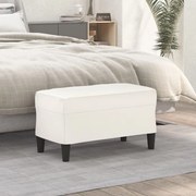 349392 vidaXL Пейка, кремава, 70x35x41 см, изкуствена кожа