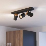 Eglo 300002 - Осветително тяло за баня CONSUMA 3xGU10/3W/230V IP44 черно/бежово