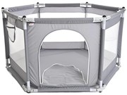 Игрална ограда 120 см, сива