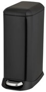 Матово черно стоманено кошче за боклук с педал 20 l Design – Wenko
