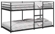 4019875 vidaXL Двуетажно легло без матрак Черно 80x200 cm Стомана
