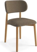 АЛMО Кафяв Таупе (тъкан Монза 40)/рамка лакиран дъб - ДЪРВЕН СТОЛ БУКЛЕ ЗА ДНЕВНА, ТРАПЕЗАРИЯ, КУХНЯ РЕТРО