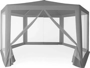 Градинска беседка с мрежа против комари 2 x 2 м Сив