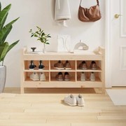 821789 vidaXL Пейка за антре, 110x40x60 см, борово дърво масив