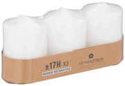 Комплект свещи без аромат atmosphera Many, 3 Броя, Votive, 5x7.5 см, Бели