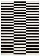 Черно-бял двустранен ръчно изработен вълнен килим 120x180 cm Donna – Hanse Home