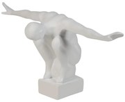 Декорация за маса 19,5x16x38,5 см смола/bяла