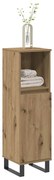 857212 vidaXL Шкаф за баня, дъб артизан, 30x30x100 см, инженерно дърво