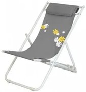 Плажен стол Flower - Сив