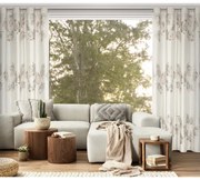 Затъмняваща кадифена завеса с фина шарка - кремава Ширина: 140 см | Дължина: 250 см