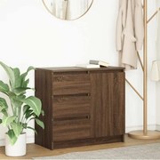 861577 vidaXL Бюфет с чекмеджета, кафяв дъб 71x35x65 см инженерно дърво