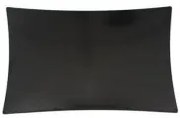 Alkan - Меламиново плато правоъгълно черно 28x45x1см (К-666)AN