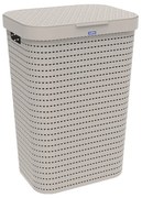 Бежов пластмасов кош за пране 55 л Country - Rotho