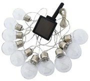 LED соларен гирлянд 10xLED/1,2V 2м 300mAh IP44 топла бяла светлина
