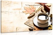 Картина на платно – Есенна чаша кафе