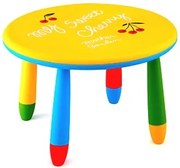 Детска кръгла масичка - Жълта