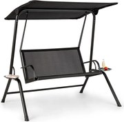 Blumfeldt Bel Air Mono Swing, холивудска люлка, стоманена рамка, моно релакс, черен цвят