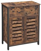 Скрин с чекмеджета FIRA кафяв/черен