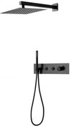 Mexen Azul вграден душ комплект, черен - 7629-03-70
