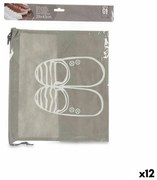 Поставка за Обувки Сив PVC 29 x 43 cm Плат (12 броя)