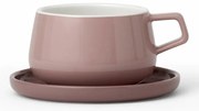Чаша за чай с чинийка Viva Scandinavia ELLA CLASSIC V79750, 250 мл, Порцелан, Розов