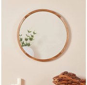 Eglo 425038 - Стенно огледало BANI, Ø 70 см, кафяво